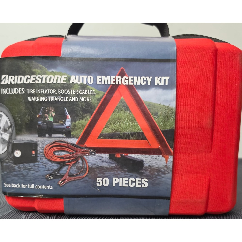 Bridgestone Auto Emergency Kit 50pc Roadside Safety Set 1509961